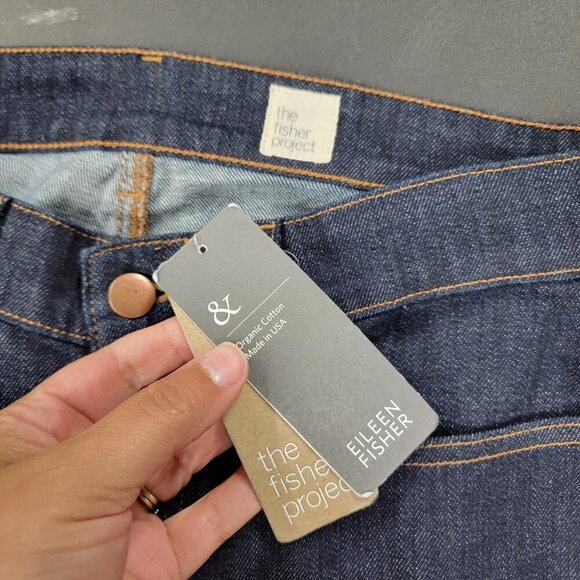 Eileen Fisher Dark Wash Stretch Denim Skinny Jeans Fisher Project Size 6 NWT - Picture 6 of 10